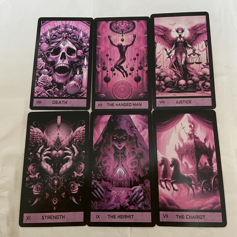 Pink Gothic Tarot Deck 78 Card - Tarot Cards Deck With Guidebook review and price