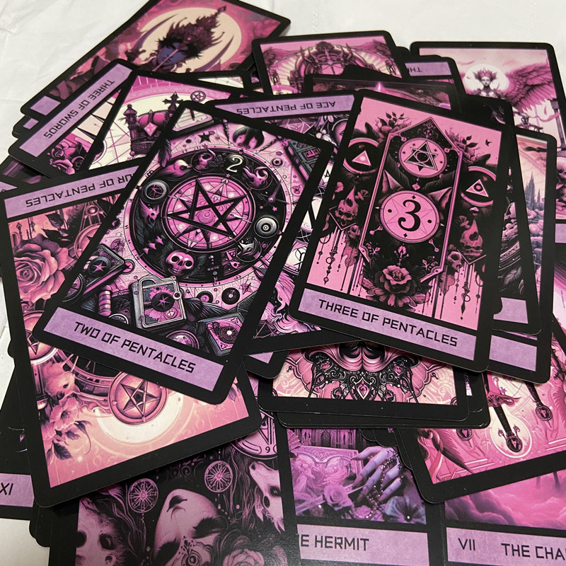 Pink Gothic Tarot Deck 78 Card - Tarot Cards Deck With Guidebook review and price