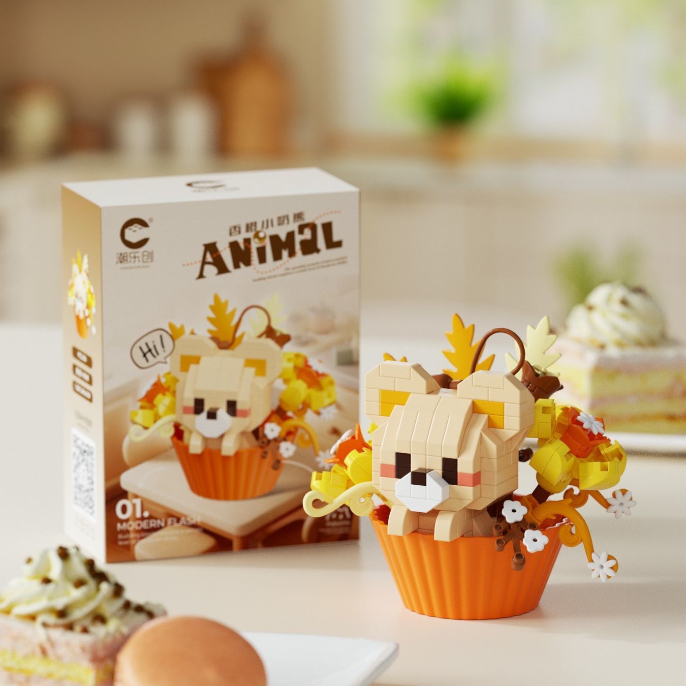 Cute dessert-style animal seri - Building Blocks review and price