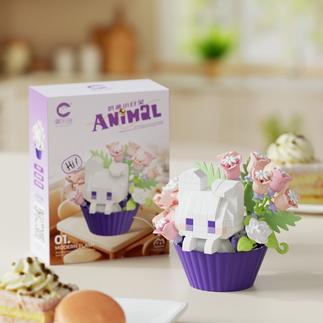 Cute dessert-style animal seri - Building Blocks review and price